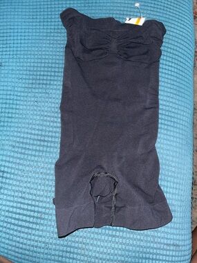 SKIMS Black Strapless Shortie Bodysuit